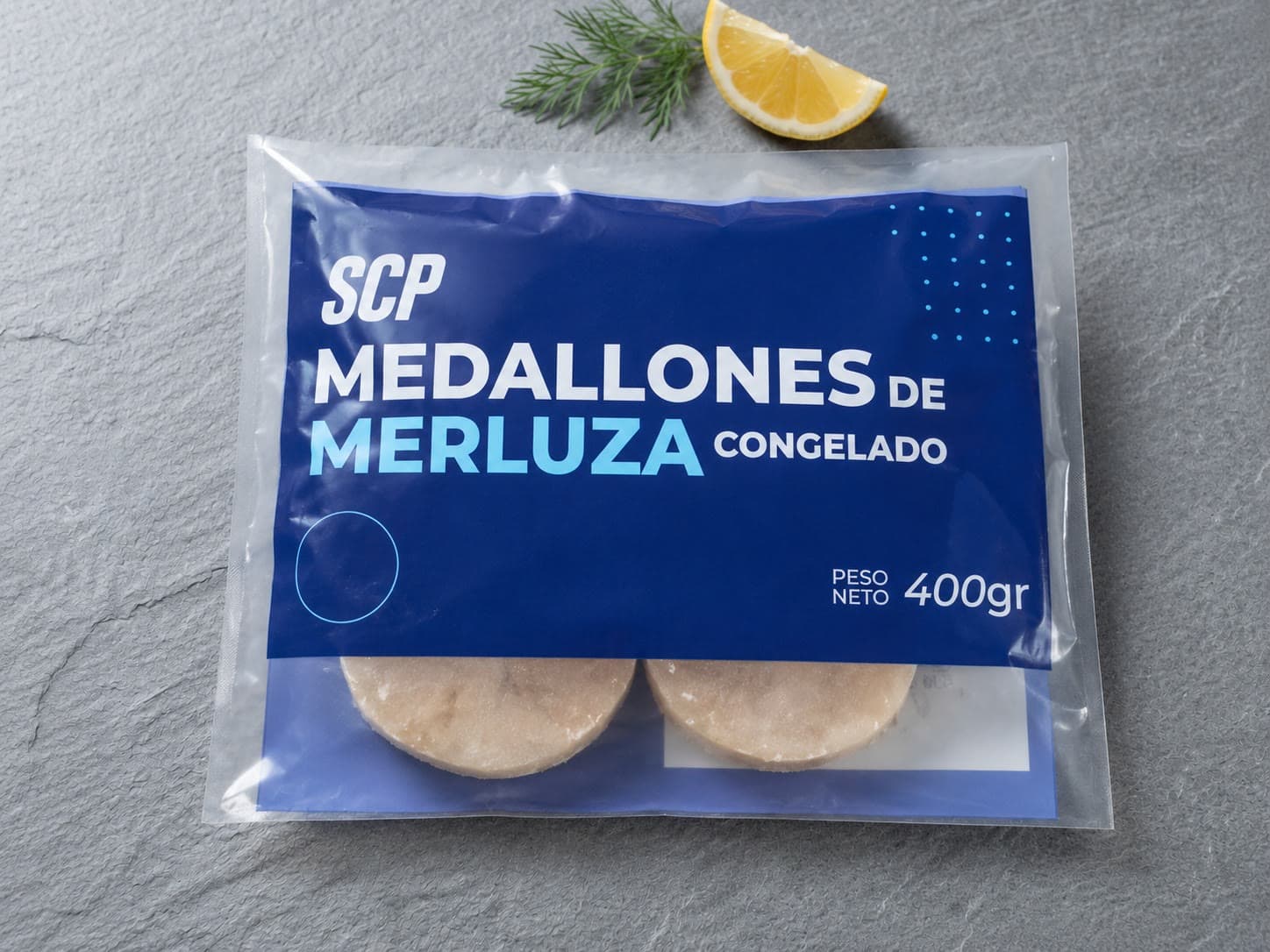 Medallones de merluza — Pack 400 g · 4 unidades